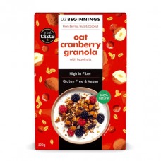 The Beginnings bezglutēna auzu pārslu granola ar lazdu riekstiem un dzērvenēm, 200g